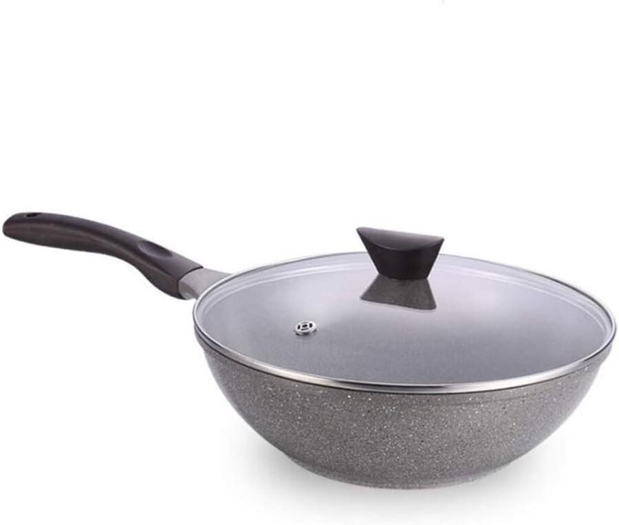 Wok Pan Koekenpan Koopman Koken Handgesmeed Koolstofstaal Niet gespecificeerd Zwart