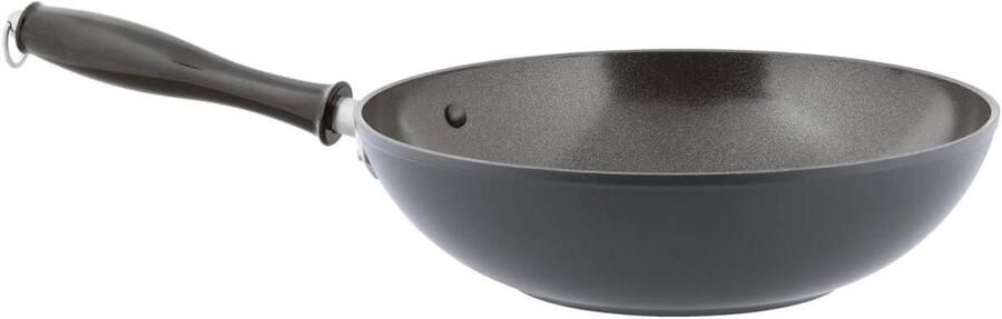 Wok Pan Koekenpan Lekker Koken Antiaanbaklaag 28 cm Grijs