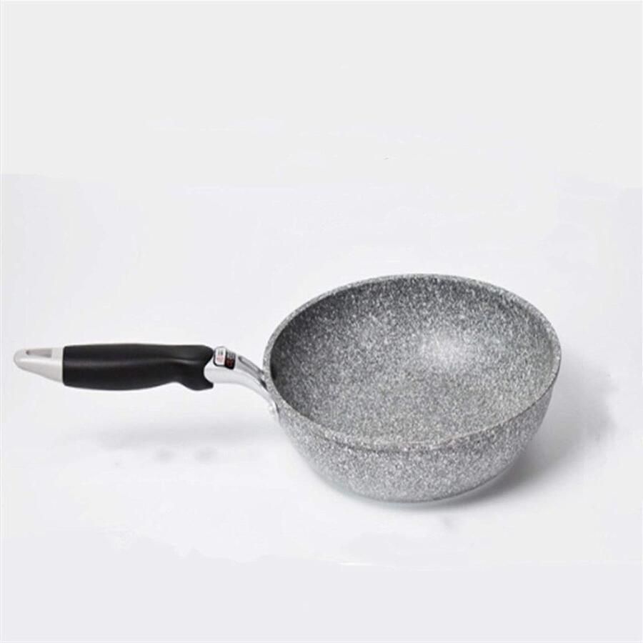 Wok Pan Koekenpan Wok Gezond Koken Dubbele Non-stick Coating 28 cm Zwart