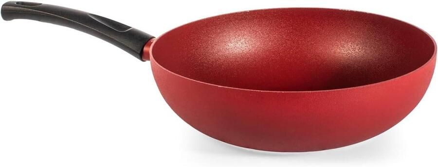 Wok Pan Koekenpan Wok Oosters Koken Ruwe Anti-aanbaklaag 28 cm Rood
