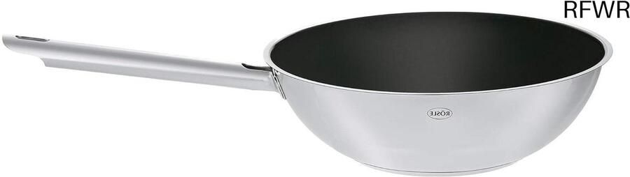 Wok Pan Aziatische Koekenpan Roerbakken en Koken Duurzame Keramische Coating 28 cm Zilver