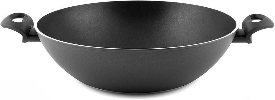 Wok Pan Roerbakpan Aziatisch Koken Keramische Anti-aanbaklaag 36 cm Zwart