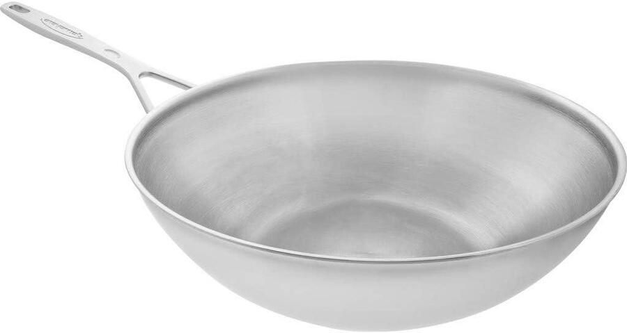 Wok Pan Roerbakpan Heerlijk Koken Ovenbestendig 30 Cm Zilver