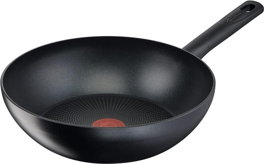 Wok Pan Roerbakpan Inductie Gezond Koken Gemaakt van Gerecycled Aluminium 28 cm Groen