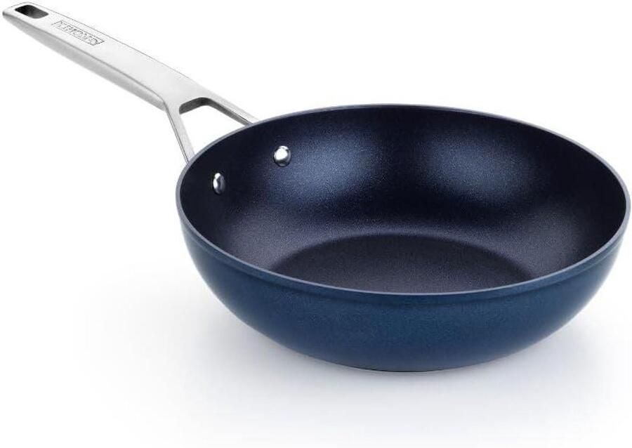 Wok Pan Roerbakpan Koekenpan Gezond Koken Diamant Anti-aanbaklaag Ø28 cm Zwart