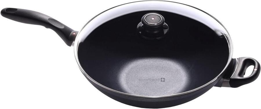 Wok Pan Roerbakpan Koekenpan Lekker Koken Antiaanbaklaag 32 cm Zwart