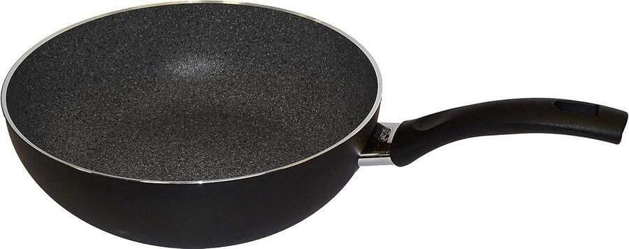 Wok Pan Roerbakpan Lekker Koken Vaatwasserbestendig 32 cm Zwart
