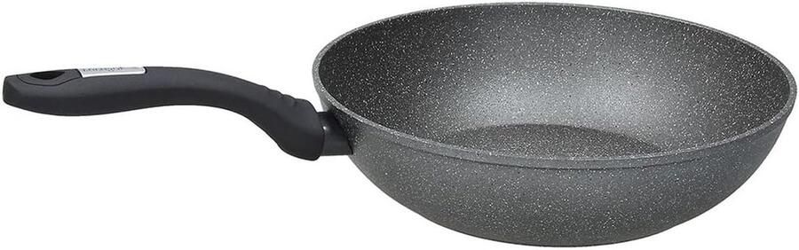 Wok pan Roerbakpan Snel koken Aluminium constructie 28 cm Zwart