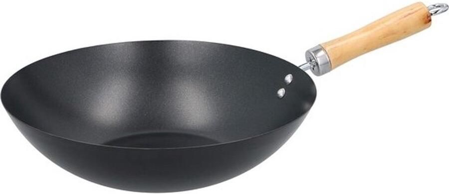 Wok Pan Roerbakpan Snel Koken Duurzame Anti-aanbaklaag 30cm Diameter