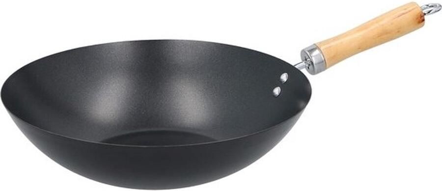 Wok Pan Roerbakpan Snel Koken Duurzame Anti-aanbaklaag 30cm Diameter