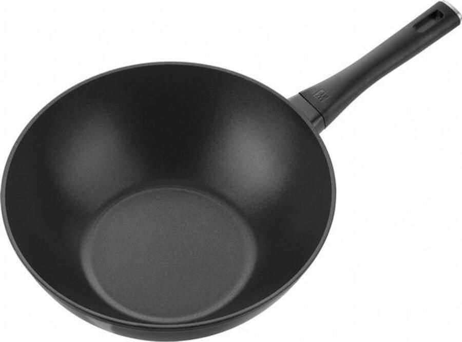 Wok Pan Roerbakpan Snel Koken Duurzame Coating 30 cm Zwart