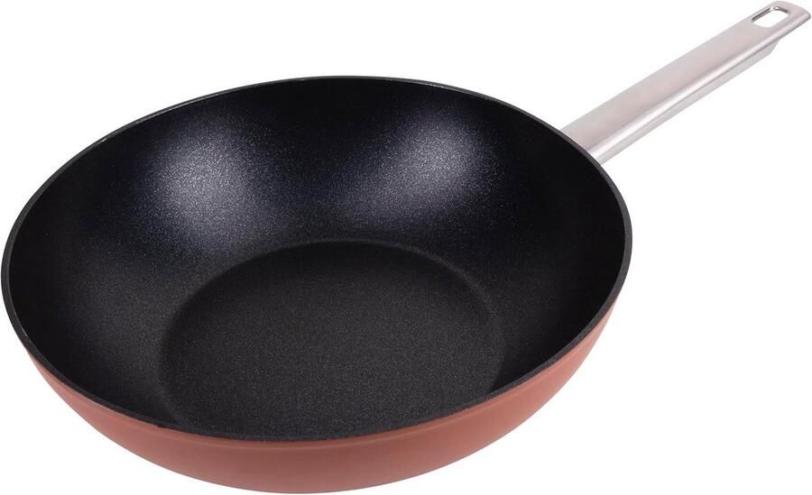 Wok Pan Roerbakpan Snel Koken Snel Warm 28 cm Antraciet