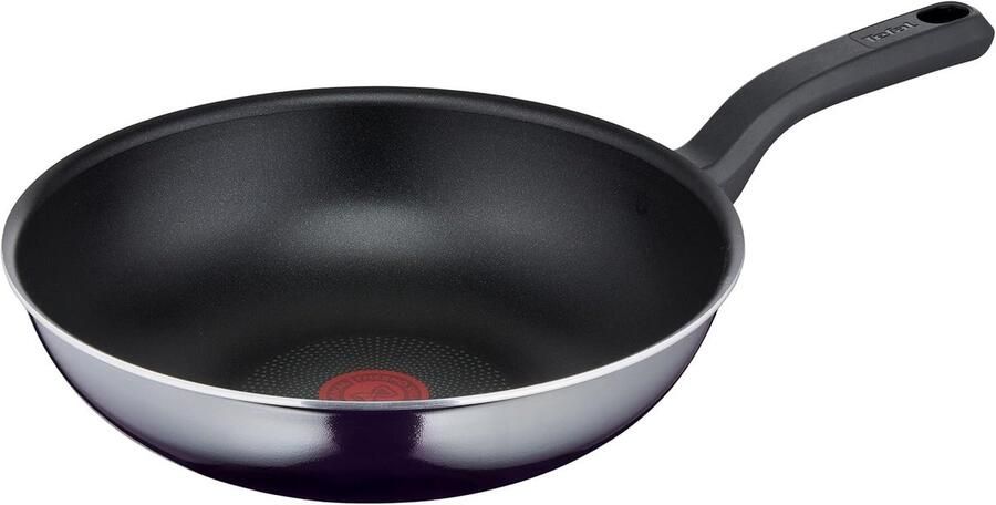 Wokpan Roerbakpan Aziatisch Koken Titanium antiaanbaklaag 28 cm Zwart