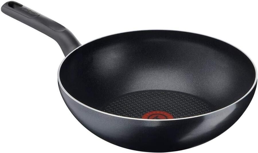 Wok Pan Roerbakpan Wok Gezond Koken Antiaanbaklaag 28 cm Zwart