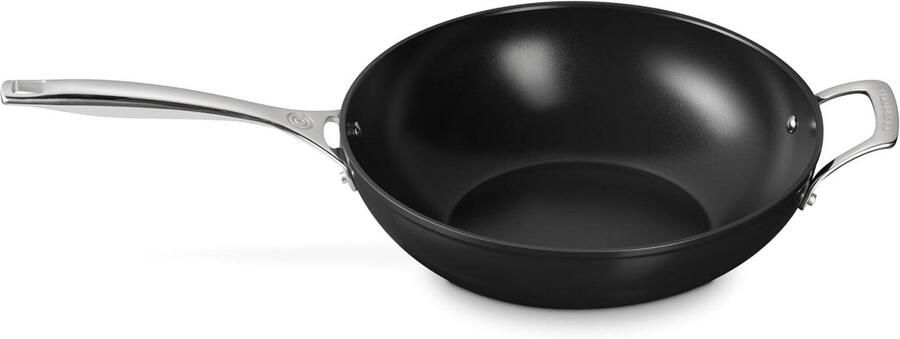 Wok Pan Roerbakpan Wok Gezond Koken Keramische Anti-aanbaklaag 30 cm Zwart
