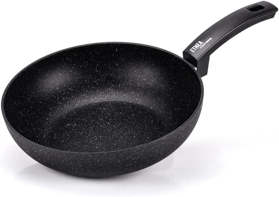 Wok Pan Roerbakpan Wok Vetvrij Koken Artech Stone Ultra Coating 28 cm Zwart