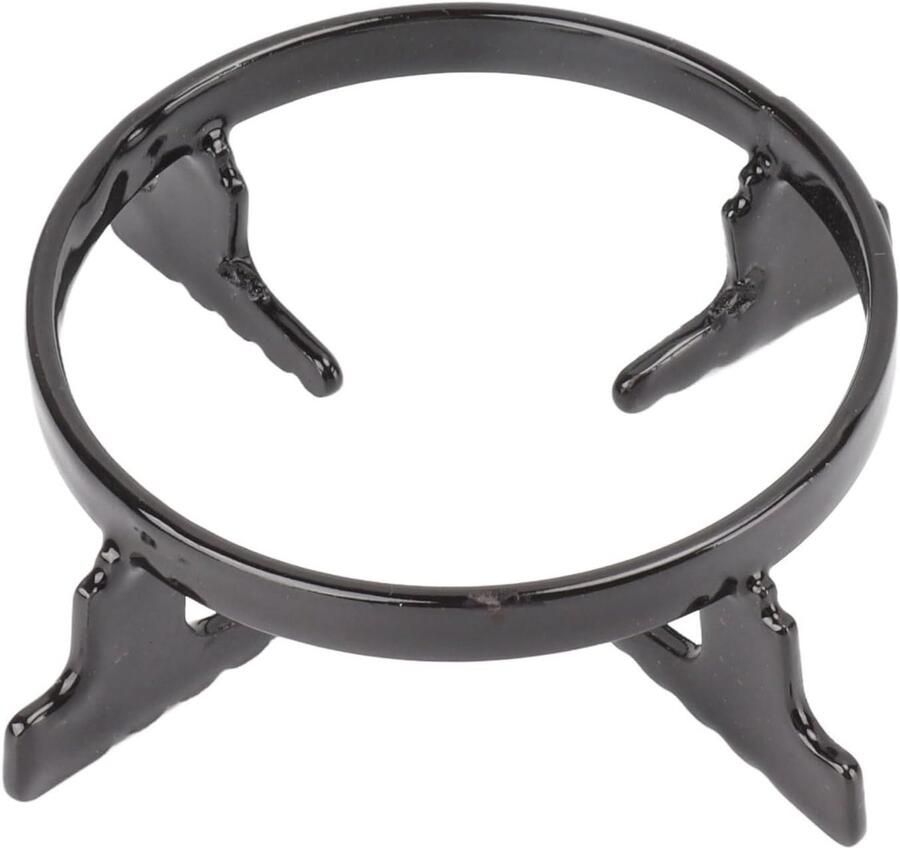 Wok Rack Keuken Accessoire Stabiel Koken Hittebestendig Staal 13x13x4 cm Zwart