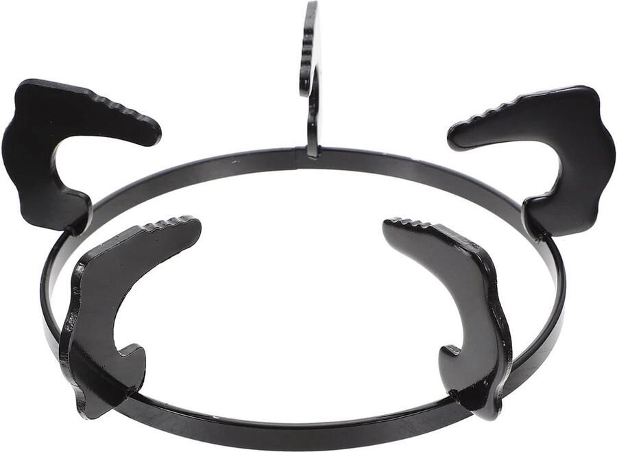 Wok Rek Gietijzeren Ring Stabiel Koken Universeel Antislip Ontwerp 18 x 18 x 6.5 cm Zwart