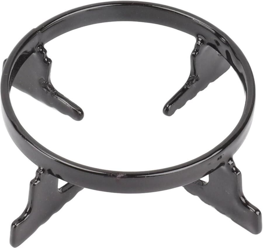 Wok Rek Kookplaat Accessoire Stabiel Koken Hittebestendig Roestvrij Staal 13 x 13 x 4 cm Zwart