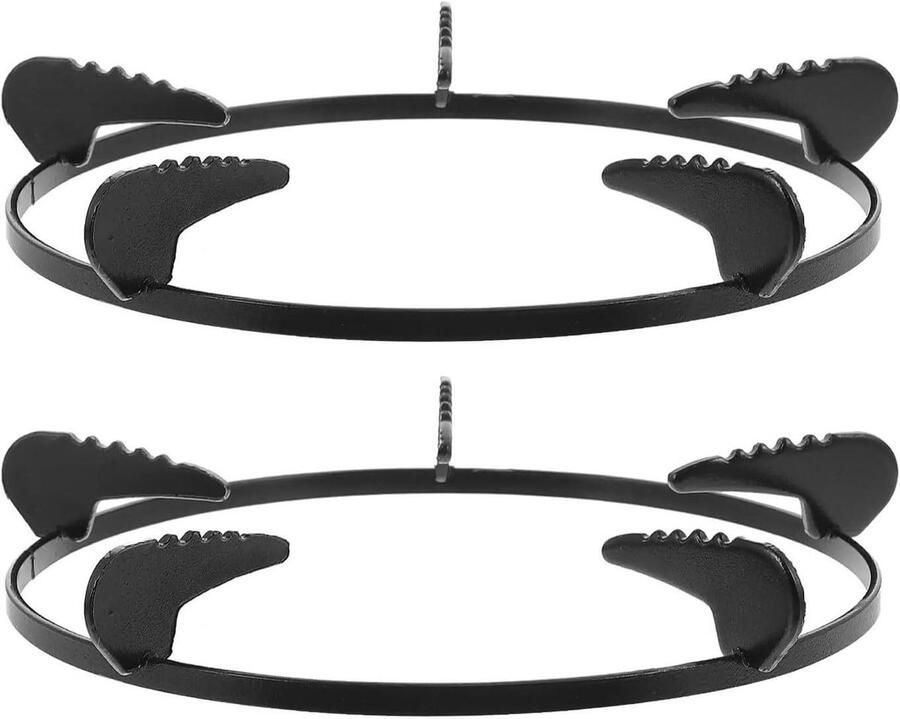 Wok Ring Brander Beugel Gelijkmatig Koken Robuuste IJzeren Constructie 23 cm Zwart