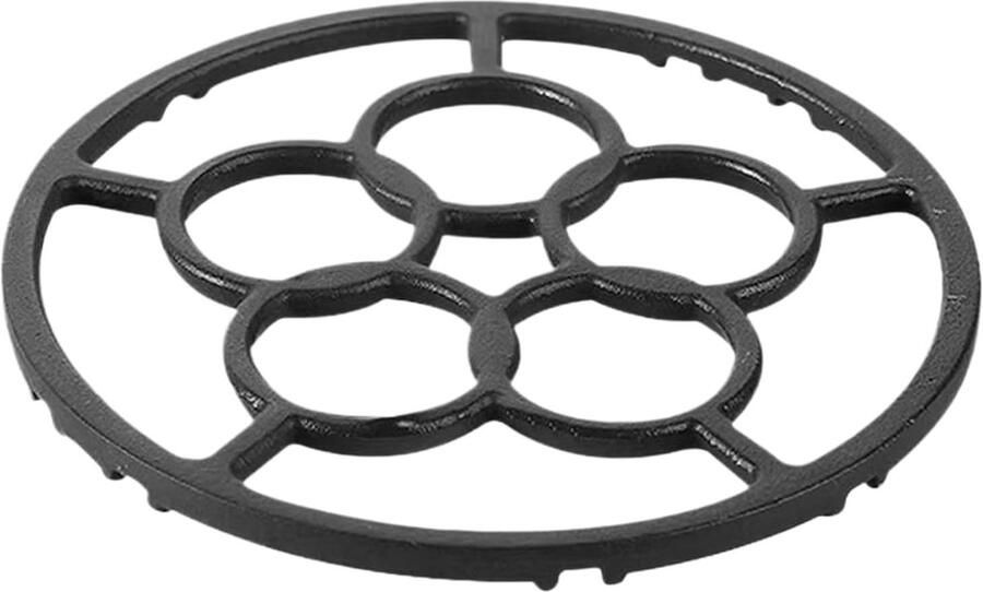 Wok Ring Forno Ondersteuning Stabiel Koken Hittebestendig Gietijzer 18.3 cm Zwart
