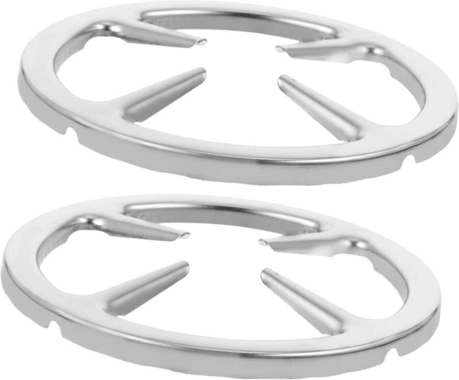 Wok Ring Fornuis Standaard Stabiel Koken Antislip Ondersteuning 15.3 x 15.3 cm Zilver