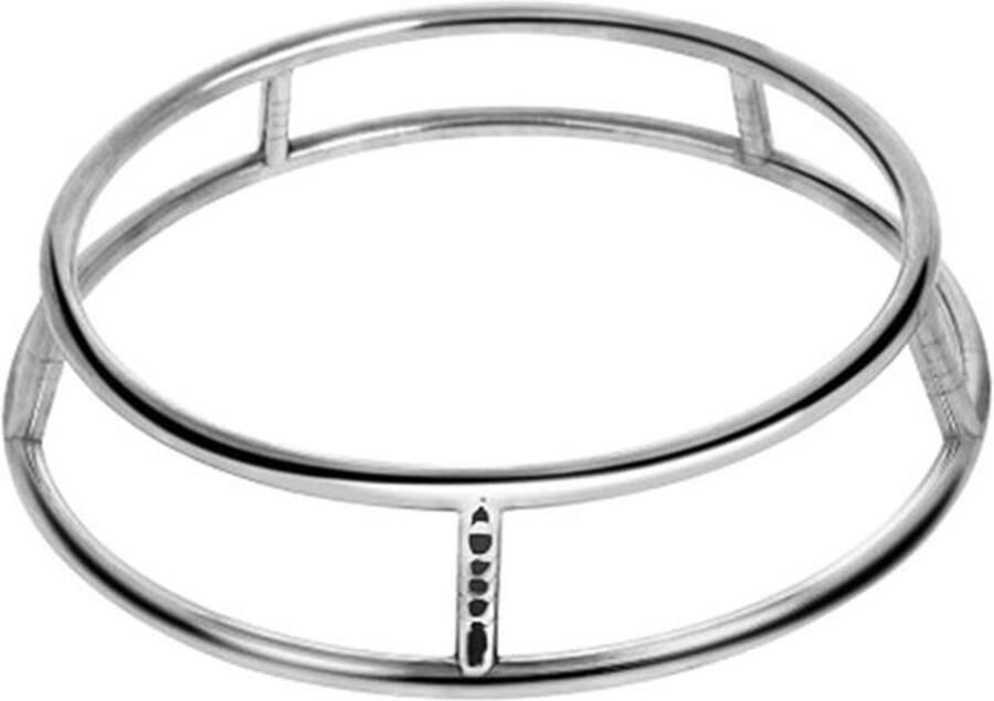 Wok Ring Gas Brander Steun Stabiel Koken Dubbelzijdig Ontwerp Universeel Chroom