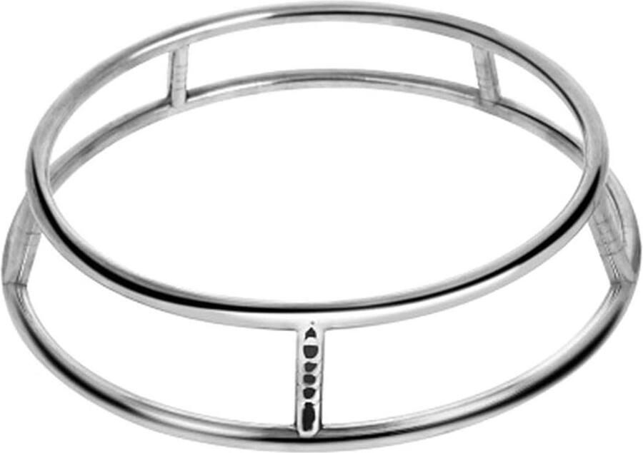 Wok Ring Gas Brander Steun Stabiel Koken Dubbelzijdig Ontwerp Universeel Chroom