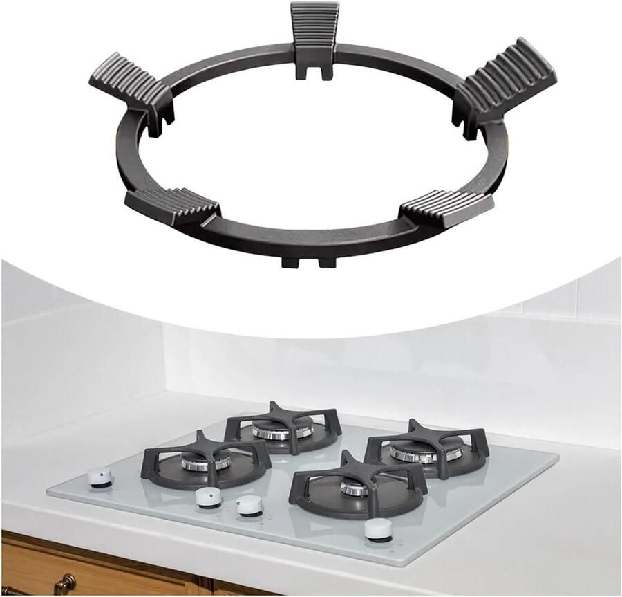 Wok Ring Gasfornuis Accessoire Stabiel Koken Universele Pasvorm 24.8 cm Buitendiameter Zwart