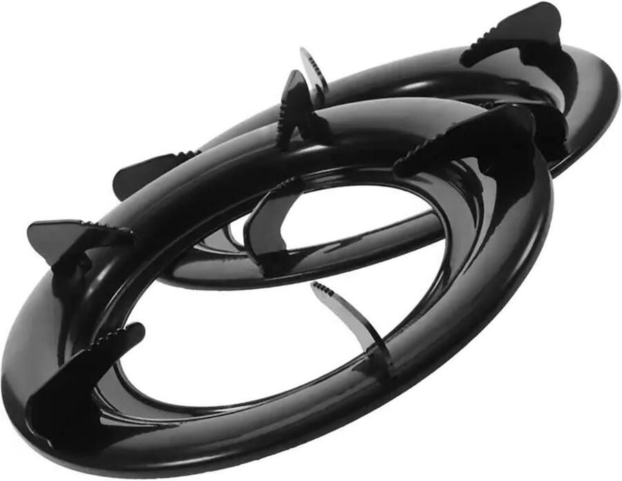 Wok Ring Gasfornuis Beugel Stabiel Koken Gietijzeren Constructie 2 Stuks Zwart