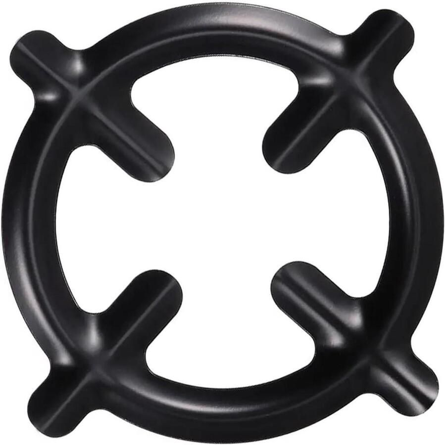 Wok Ring Gasfornuis Koffie Pot Stand Stabiel Koken Robuuste Constructie 15.8 x 15.8 cm Zwart
