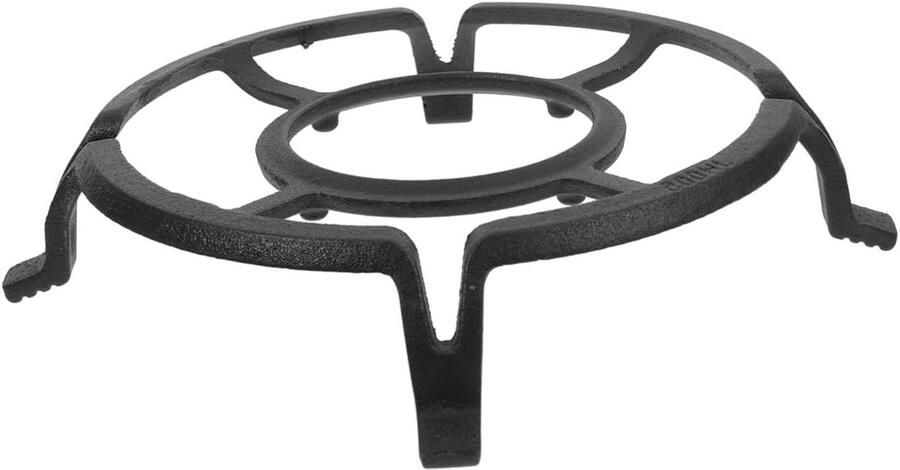 Wok Ring Gasfornuis Wokhouder Pannendrager Stabiel Koken Vierpunts Stabiliteit 24.2 cm Zwart