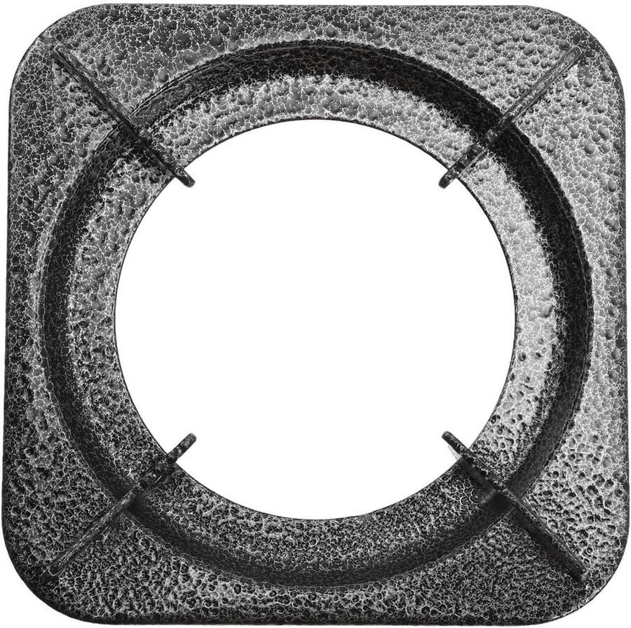 Wok Ring Kookplaat Rek Gelijkmatige Warmte Verkleint Opening 17.8 cm Zwart