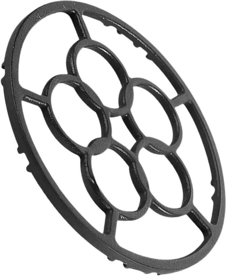 Wok Ring Kookring Fornuis Stabiel Koken Veelklauwig Ontwerp 18.2 cm Diameter Zwart