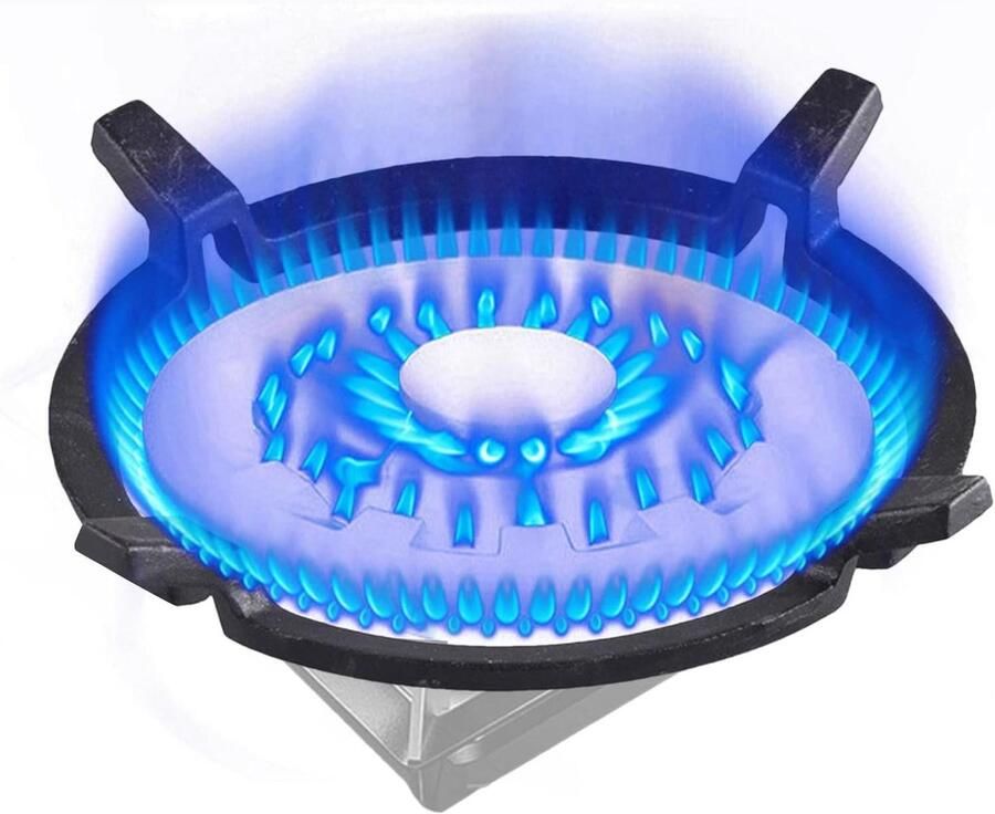 Wok Ring Kookring Houder Stabiel Koken Gietijzeren Constructie 15.7 cm Binnendiameter Zwart