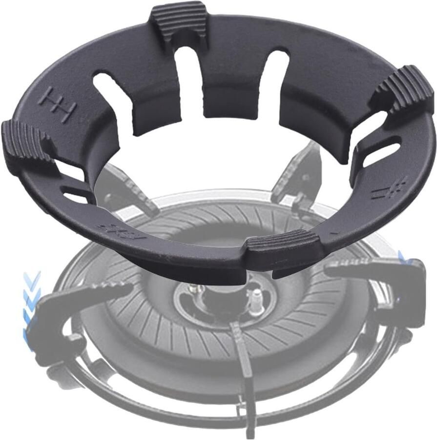 Wok Ring Panhouder Stabiel Koken Gietijzer 26 cm Diameter Zwart