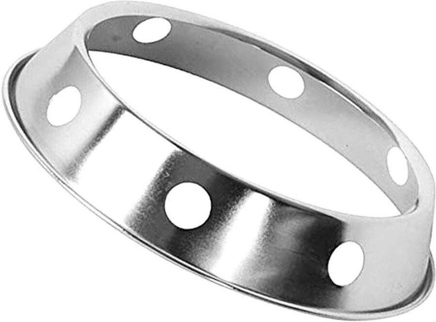 Wok Ring Panhouder Keuken Stabiel Koken Verstelbaar Ontwerp 18 x 21 cm Zilverkleurig