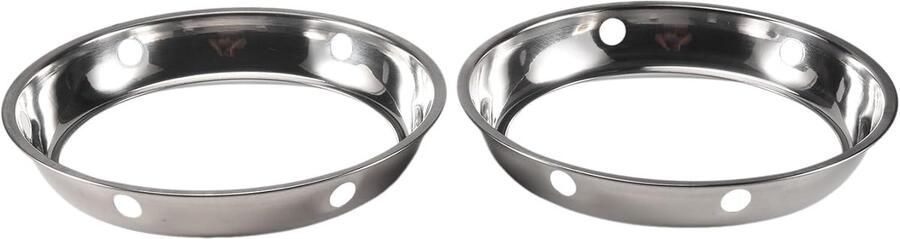 Wok Ring Set Ondersteuning voor Wok Stabiel Koken Roestvrij Staal Universele Maat Zilverkleurig
