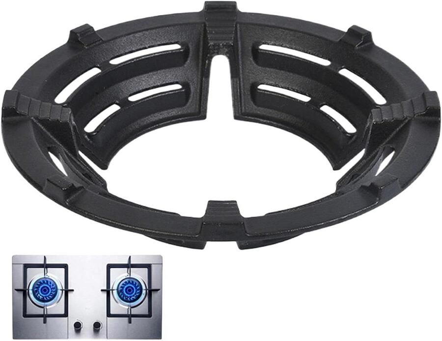 Wok Ring Stand Fornuis Wok Houder Gelijkmatig Koken Stabiliseert Wok 261 cm Zwart