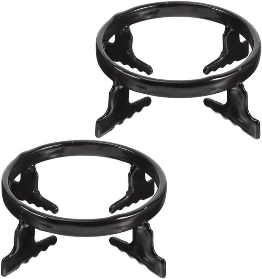 Wok Ring Wok Ondersteuning Stabiel Koken Hittebestendig Gietijzer 8.5 cm Zwart