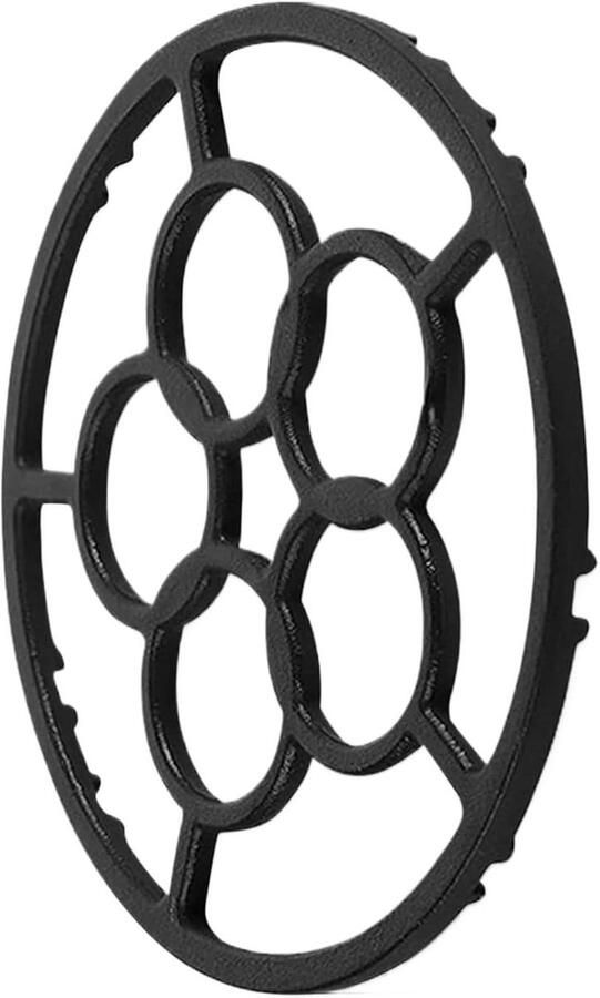 Wok Ring Wokhouder Fornuis Stabiel Koken Gietijzer Hittebestendig 18.3 cm Diameter Zwart