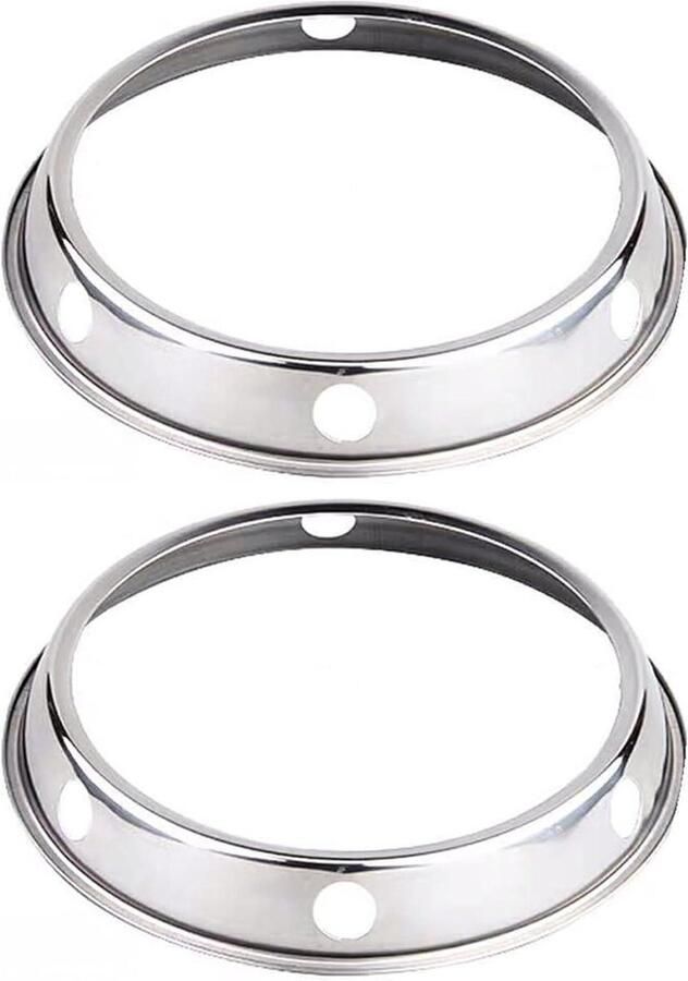 Wok Ring Wokhouder Gasring Stabiel Koken Roestvrij Staal 2 stuks Zilver