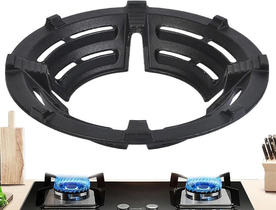 Wok Ring Wokhouder Pansteun Verbeterd Koken Antislip Ontwerp 261 cm Zwart