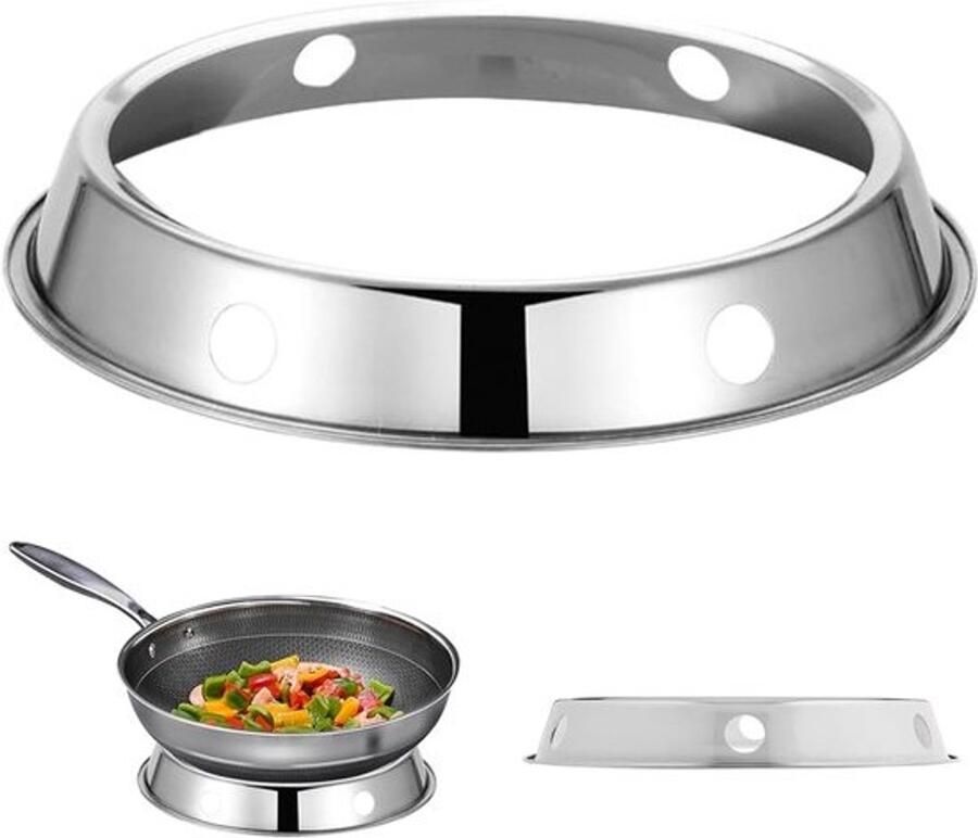 Wok Ring Wokhouder Stabiel Koken Roestvrij Staal 28 cm Diameter