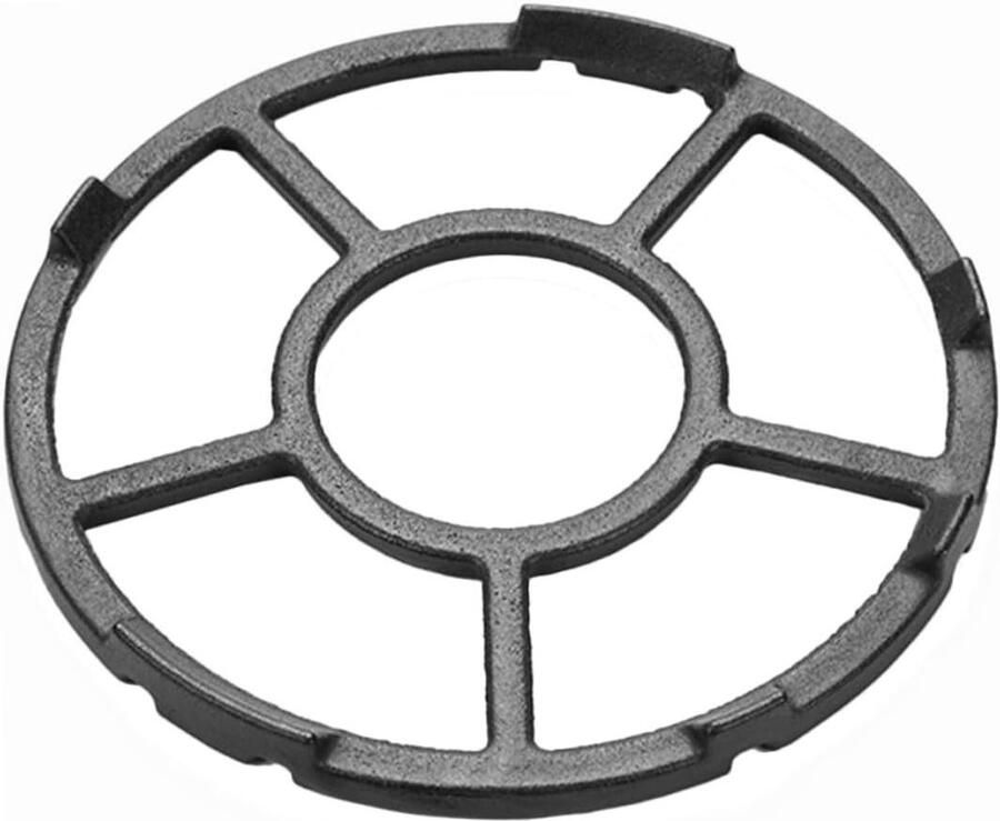 Wok Ring Wokrek Gasfornuis Stabiel Koken Gietijzeren Constructie 18x18x0.7 cm Zwart