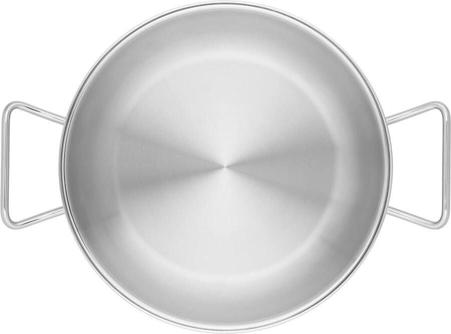 Wok Roerbakpan Aziatisch Koken 18 10 Roestvrij Staal 30 cm Zilver