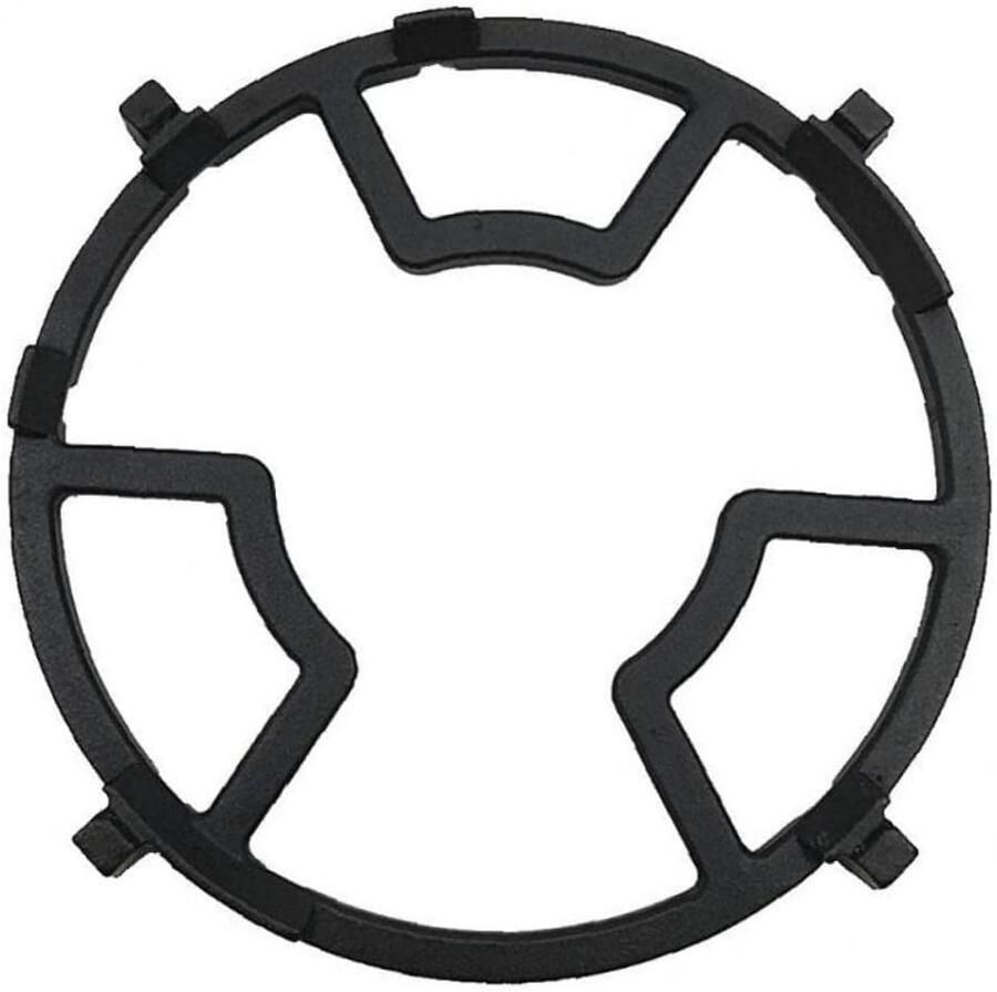 Wok Steunring Kookplaat Verhoging Stabiel Koken Gietijzer Duurzaam 17.6 cm Buitendiameter Zwart