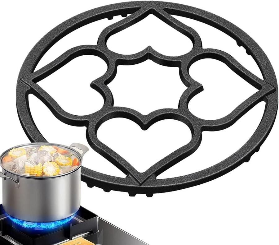 Wokbrander Ring Wokstandaard Fornuis Wokken En Roerbakken Verhoogt Vlamverspreiding 19 cm Zwart