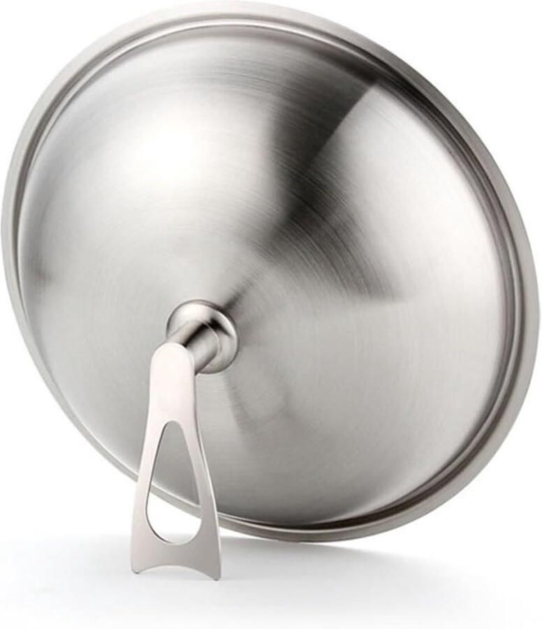 Wokdeksel Pan deksel Koken op inductie Verticale handgreep 34cm Zilver