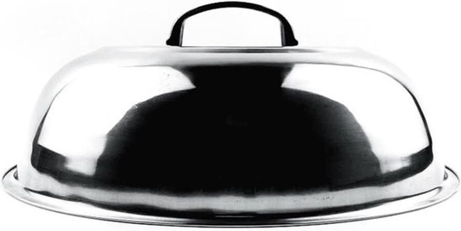 Wokdeksel Roestvrijstaal Keuken Deksel Stomen Koken Gehard Glas 32cm Diameter
